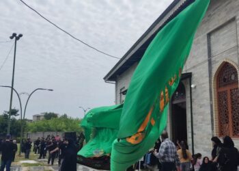 حضور نماینده مردم تالش، رضوانشهر و ماسال در اجتماع بزرگ عاشورایی مسجد امین‌السلطان غریبنده