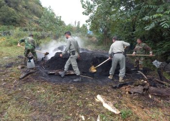 تخریب کوره‌های ذغال غیرمجاز در سراگاه تالش با دستور قضایی