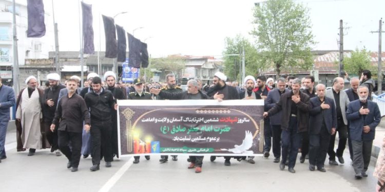 مردم تالش در عزای ششمین اختر تابناک ولایت و امامت سوگواری کردند