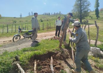 بازپس گیری یک هزار متر مربع از اراضی محافظت شده در روستای تمشه لانه شهرستان تالش